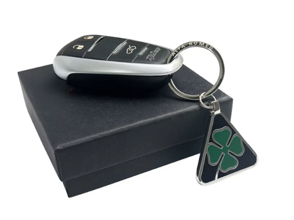 Quadrifoglio Keychain - Authentic Alfa Romeo Lucky Clover Pendant for Giulia & Stelvio Alfisti