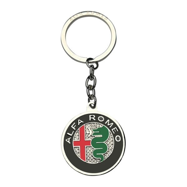 Alfa Romeo Logo Metal Wheel Keychain - Premium Alfisti Accessory for 159, 147, 156, Giulietta & All Models