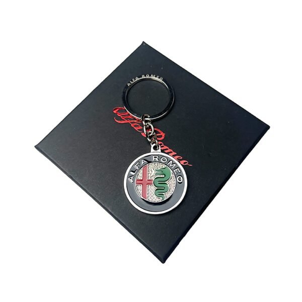 Alfa Romeo Logo Metal Wheel Keychain - Premium Alfisti Accessory for 159, 147, 156, Giulietta & All Models