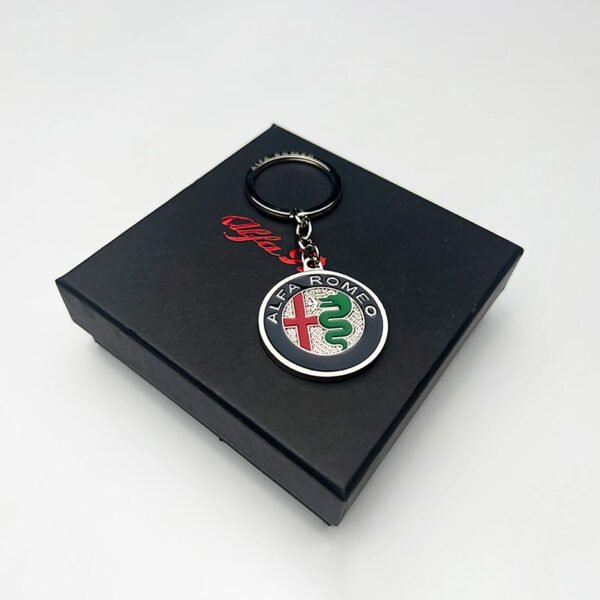 Alfa Romeo Logo Metal Wheel Keychain - Premium Alfisti Accessory for 159, 147, 156, Giulietta & All Models