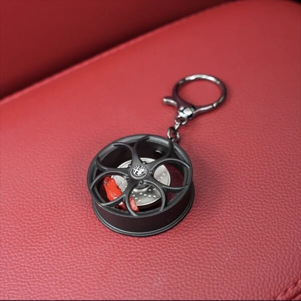 Alfa Romeo Metal Wheel Keychain - Premium Alfisti Accessory for Giulia, Stelvio, Tonale, 4C, Mito, Spider & All Models