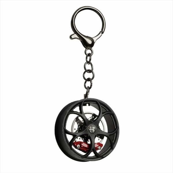 Alfa Romeo Metal Wheel Keychain - Premium Alfisti Accessory for Giulia, Stelvio, Tonale, 4C, Mito, Spider & All Models